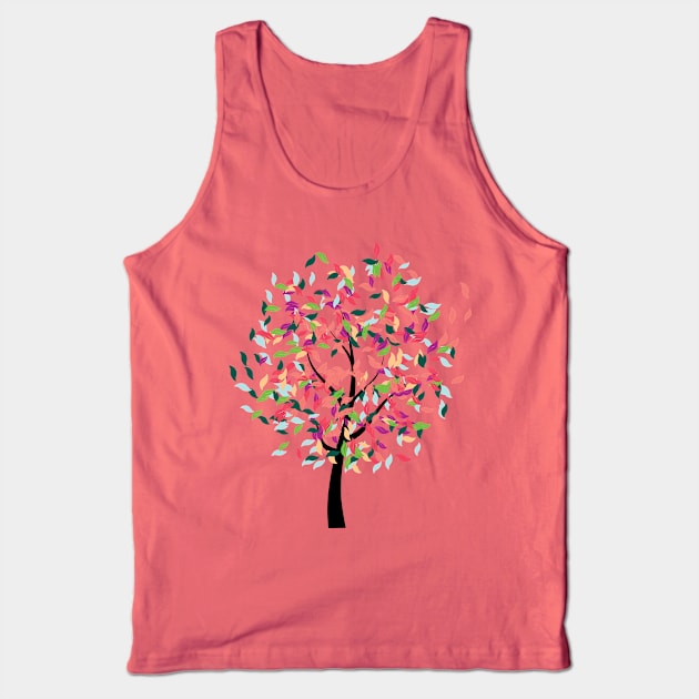 Tree with colorful leaves Tank Top by AnnArtshock